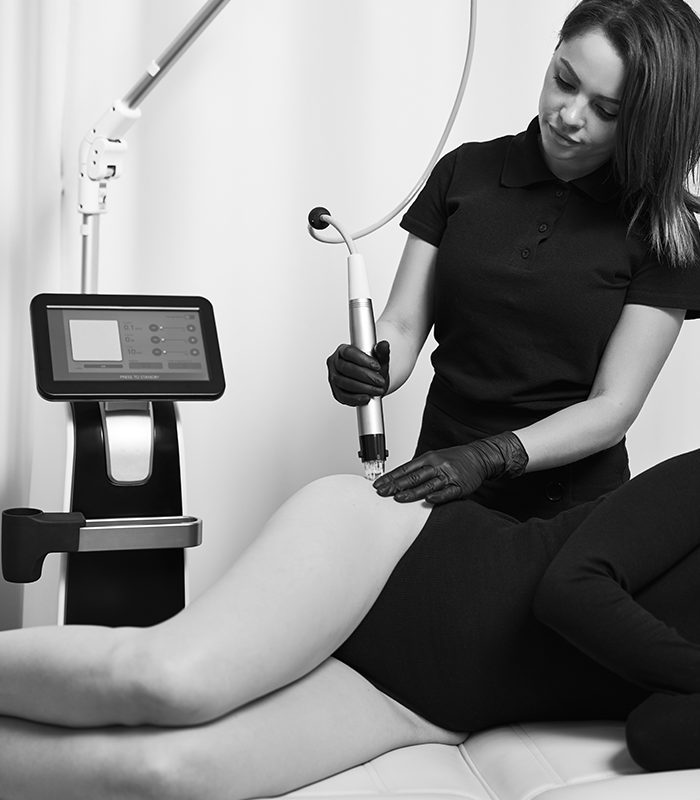 a person sitting on a table