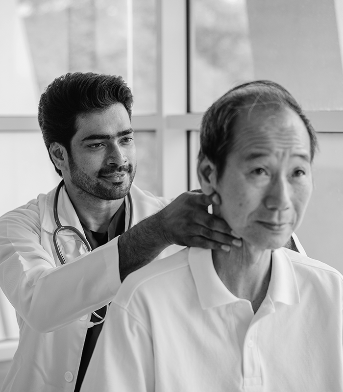 a man and a woman looking at the camera